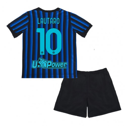 Inter Milan Lautaro Martinez #10 Replika Babytøj Hjemmebanesæt Børn 2025-26 Kortærmet (+ Korte bukser)